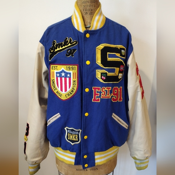 Smoke Rise DNM Co Varsity Letterman Jacket Sz XL